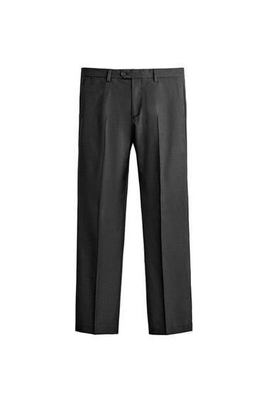 PANTALÓN TRAJE 100% LANA - Gris Antracita de Zara