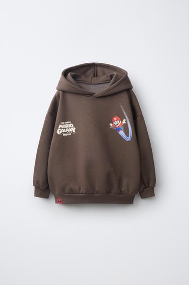 Zara MARIO BROS-i pildiga kapuutsiga dressipluus, ™ © NINTENDO - Brown
