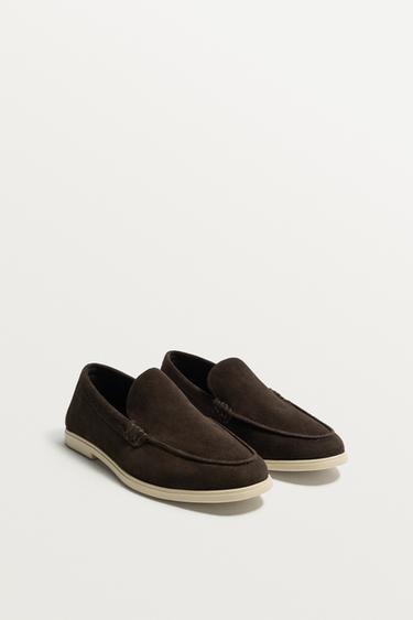CASUAL LEATHER LOAFERS - Chocolate by Zara