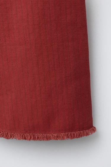 JEAN FLARE À RAYURES - Rouge de Zara - Image 3