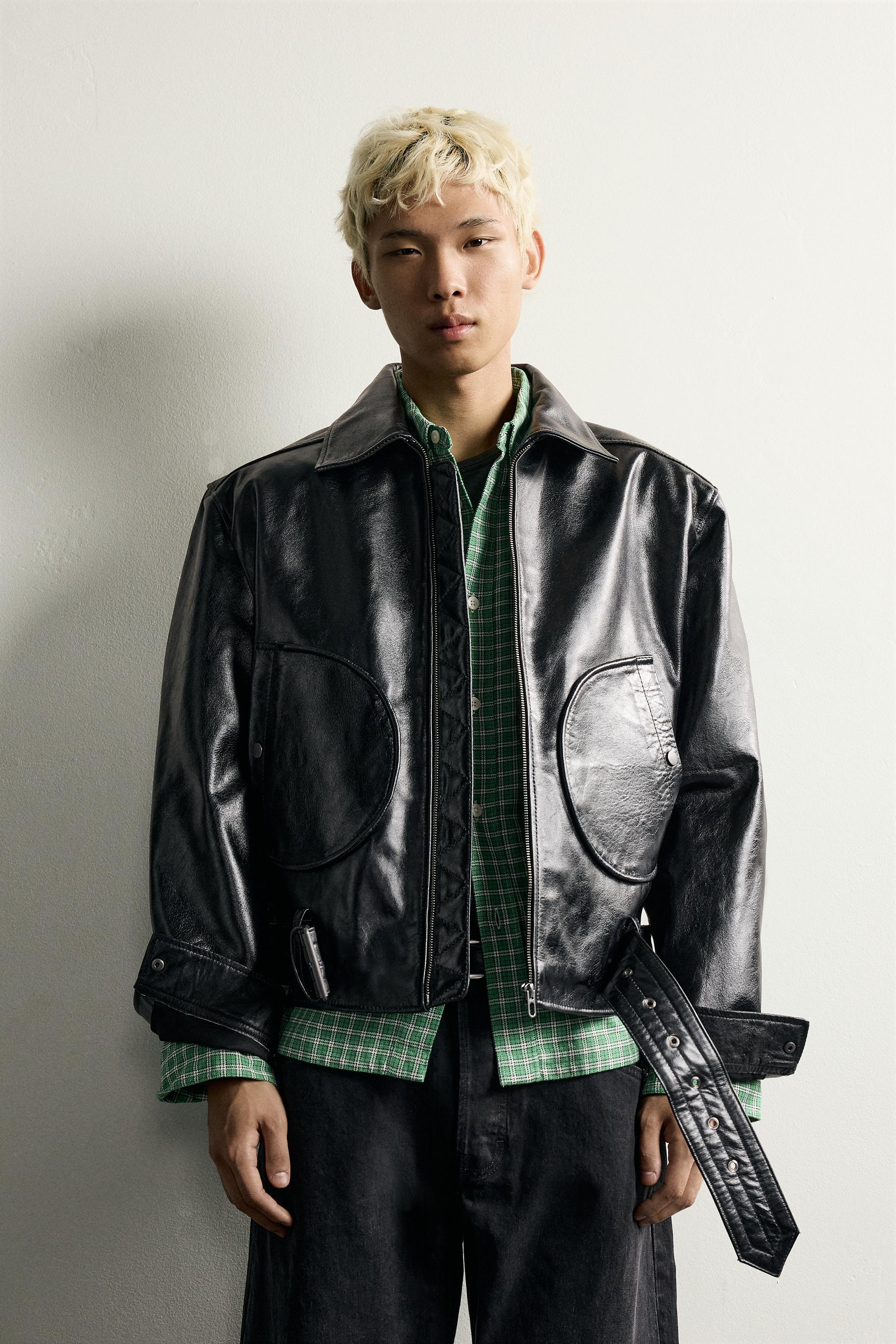 CROPPED LEATHER JACKET