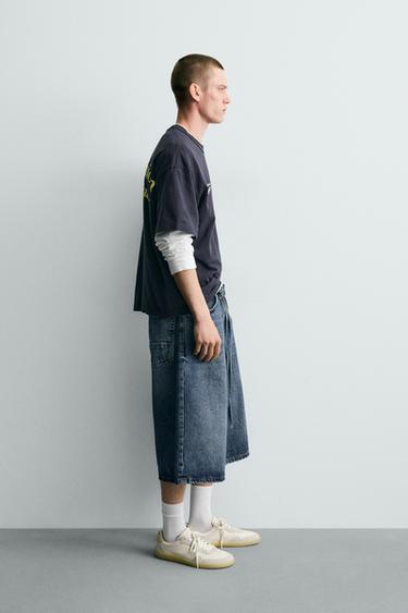 CONTRAST SLOGAN PRINT T-SHIRT - Purple by Zara - Image 3