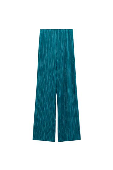 FINELY PLEATED PALAZZO TROUSERS