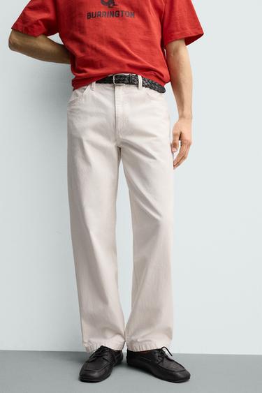 RELAXED FIT JEANS - White by Zara - Image 4