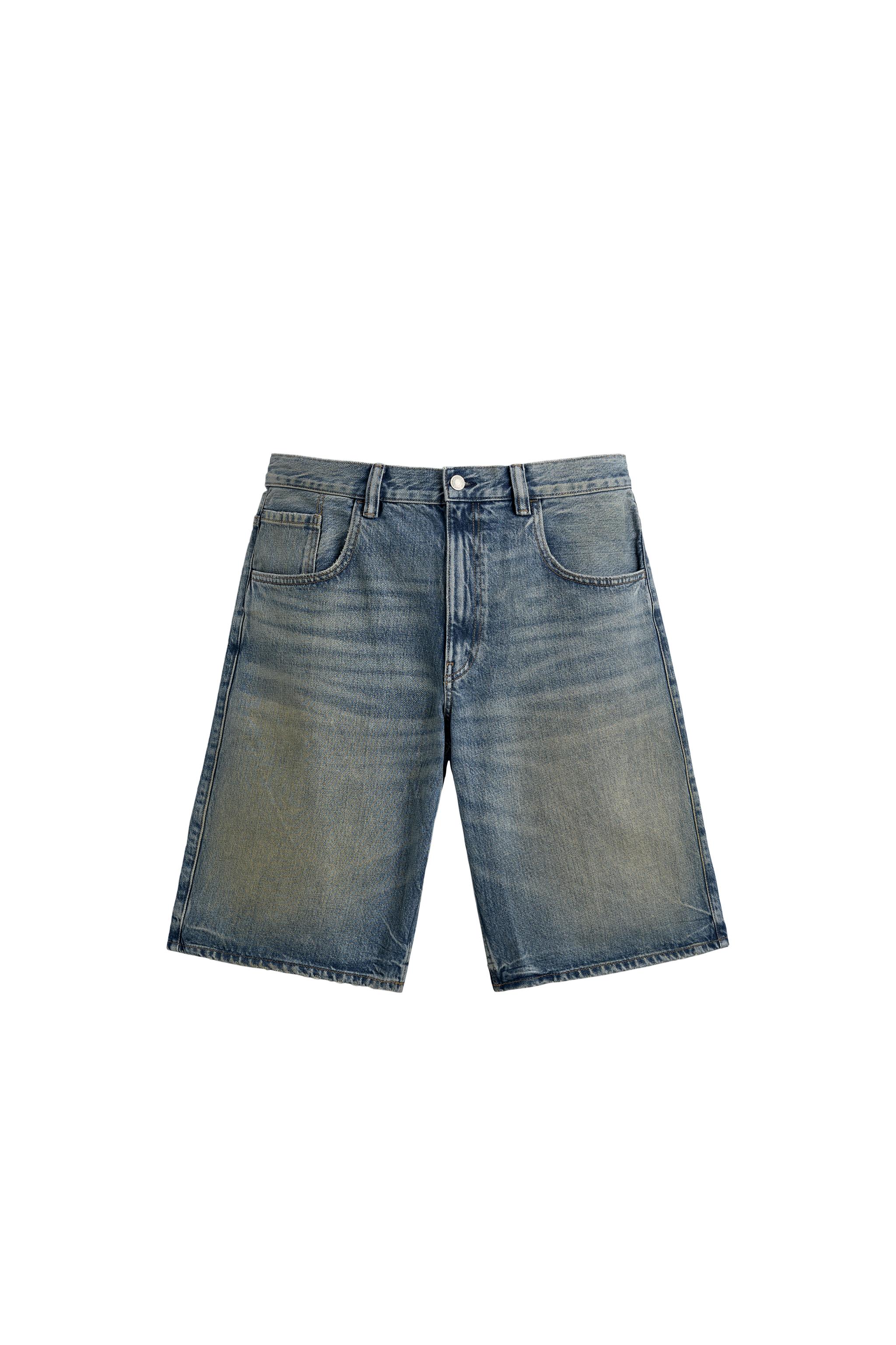バギーフィットデニムバミューダパンツ - ブルー | ZARA Japan / 日本 バギーフィットデニムバミューダパンツ - ブルー | ZARA Japan / 日本