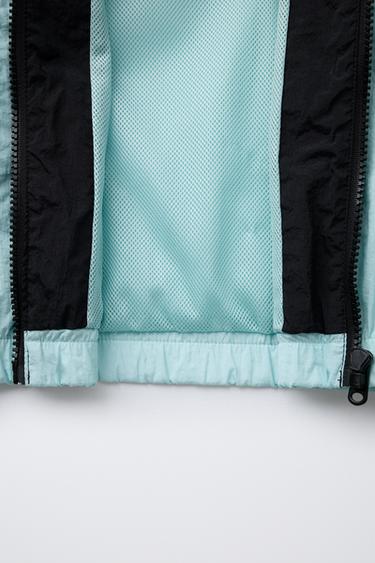 ZARA X BODY GLOVE ® LIGHTWEIGHT COLOUR BLOCK RAINCOAT - Black by Zara - Image 3