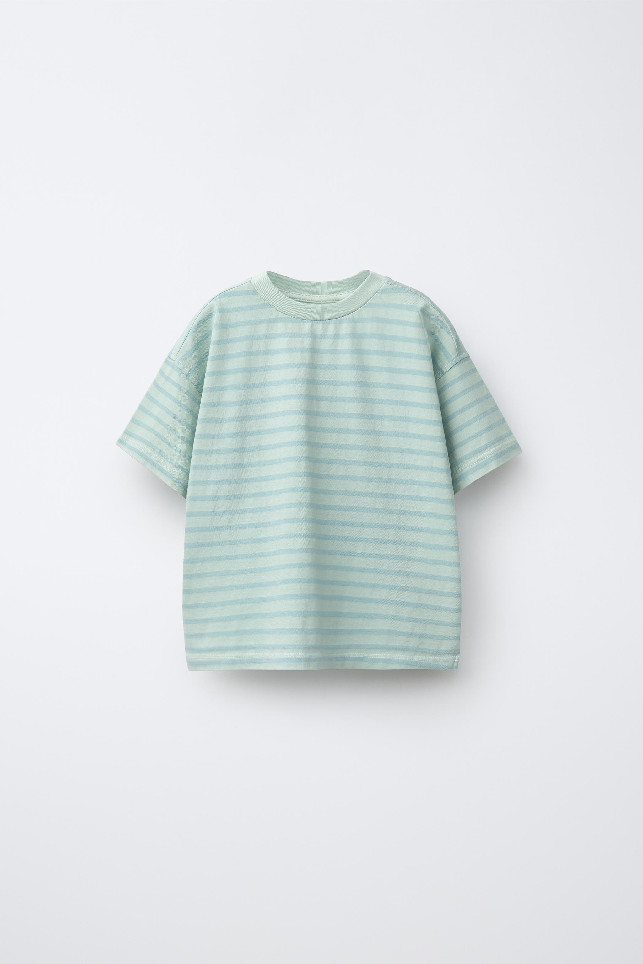 STRIPED T-SHIRT - Blue / White | ZARA United States