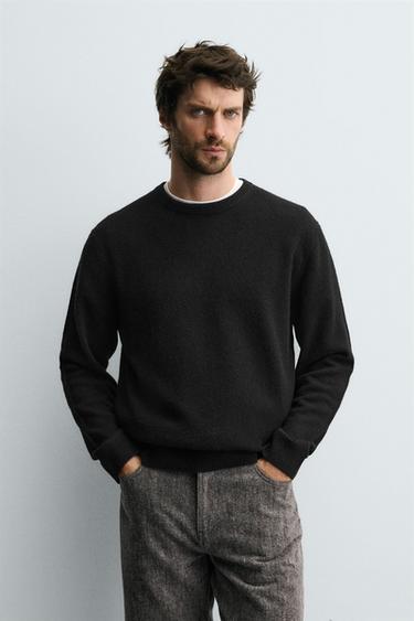 100% WOOL JUMPER - Black by Zara