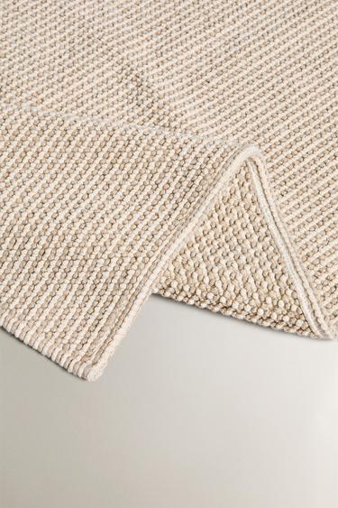 TAPIS DE BAIN COTON ET CHANVRE - Beige clair de Zara - Image 1