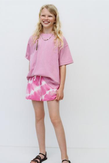 TIE-DYE BERMUDA SHORTS - Fuchsia by Zara