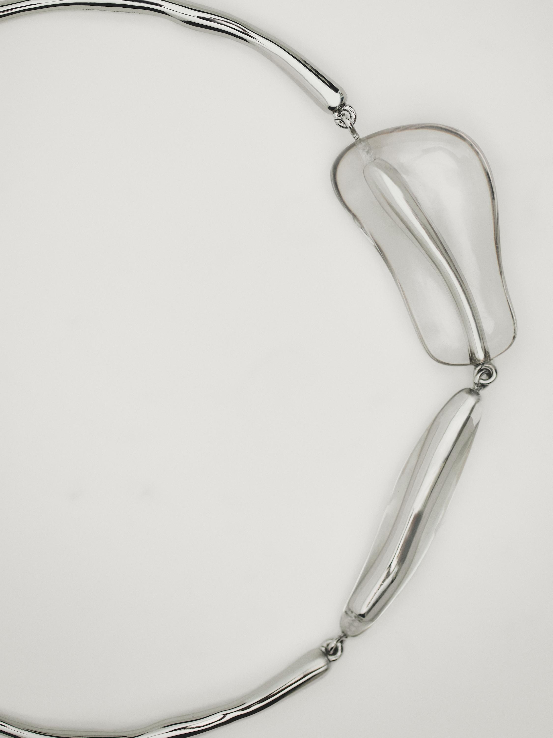 Choker necklace with pieces - Limited Edition - Silver | ZARA United