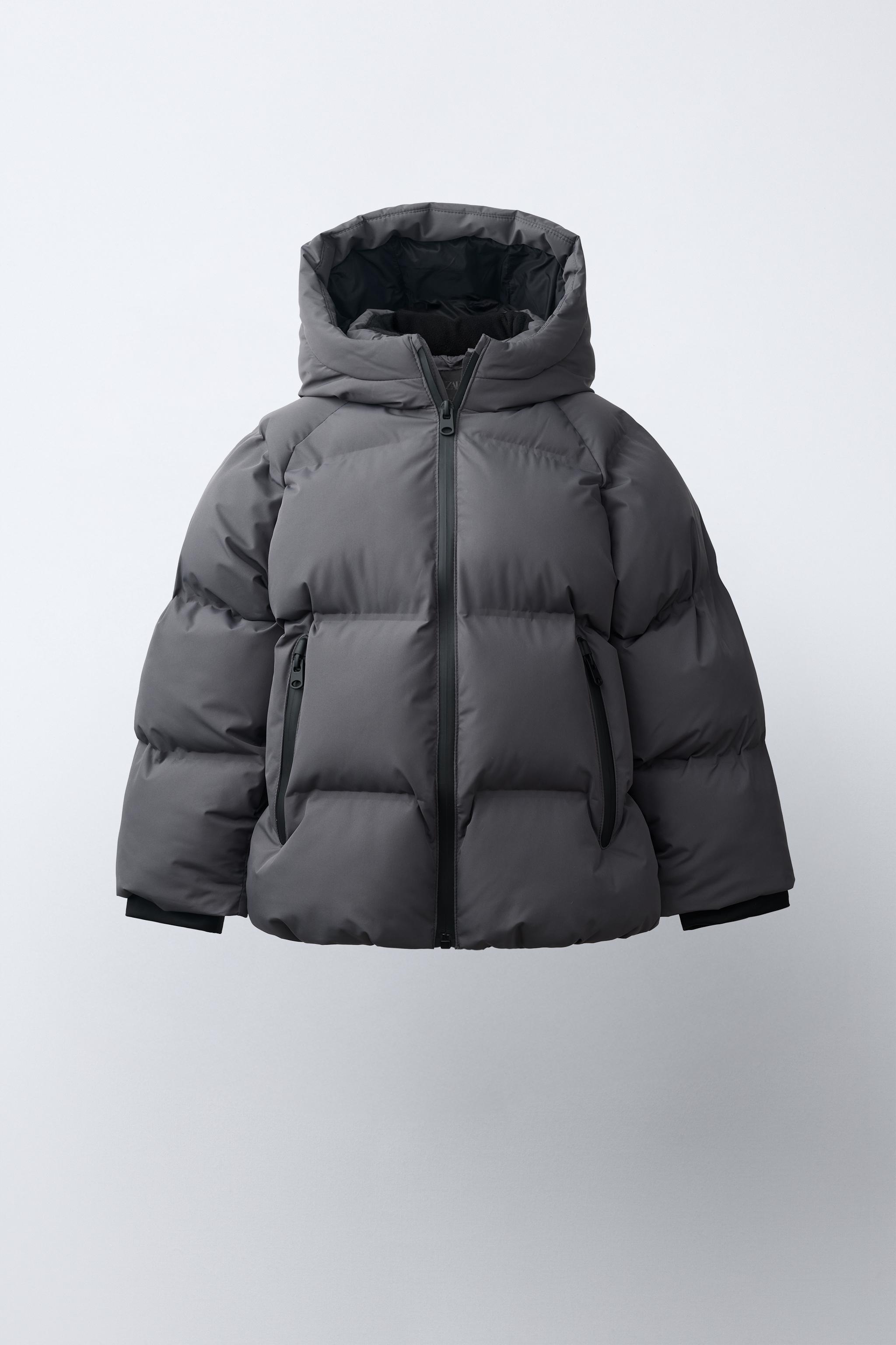 WATER-REPELLENT HOODIE PUFFER COAT
