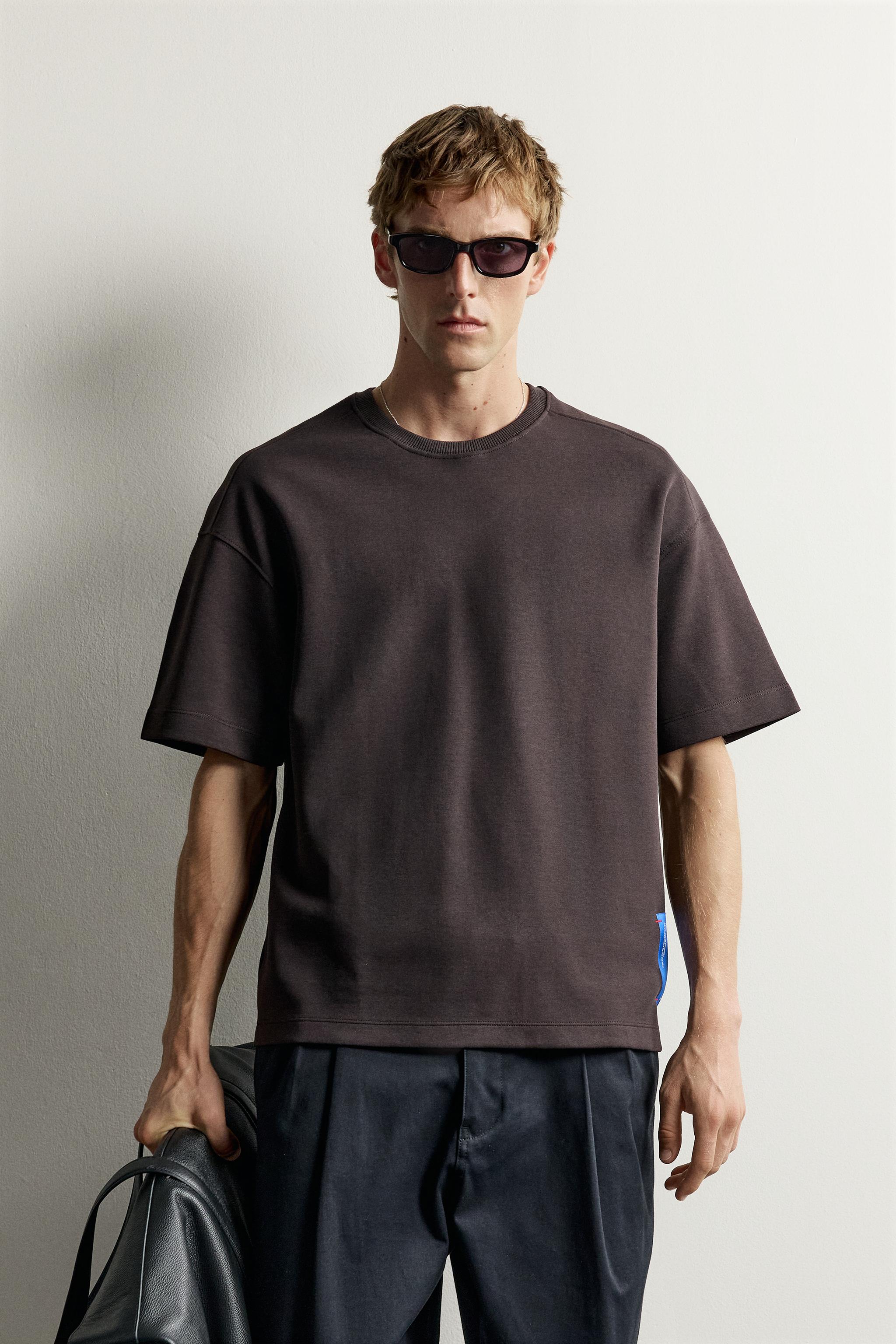 Мужские худи Zara INTERLOCK PATCH SWEATSHIRT — фото 2