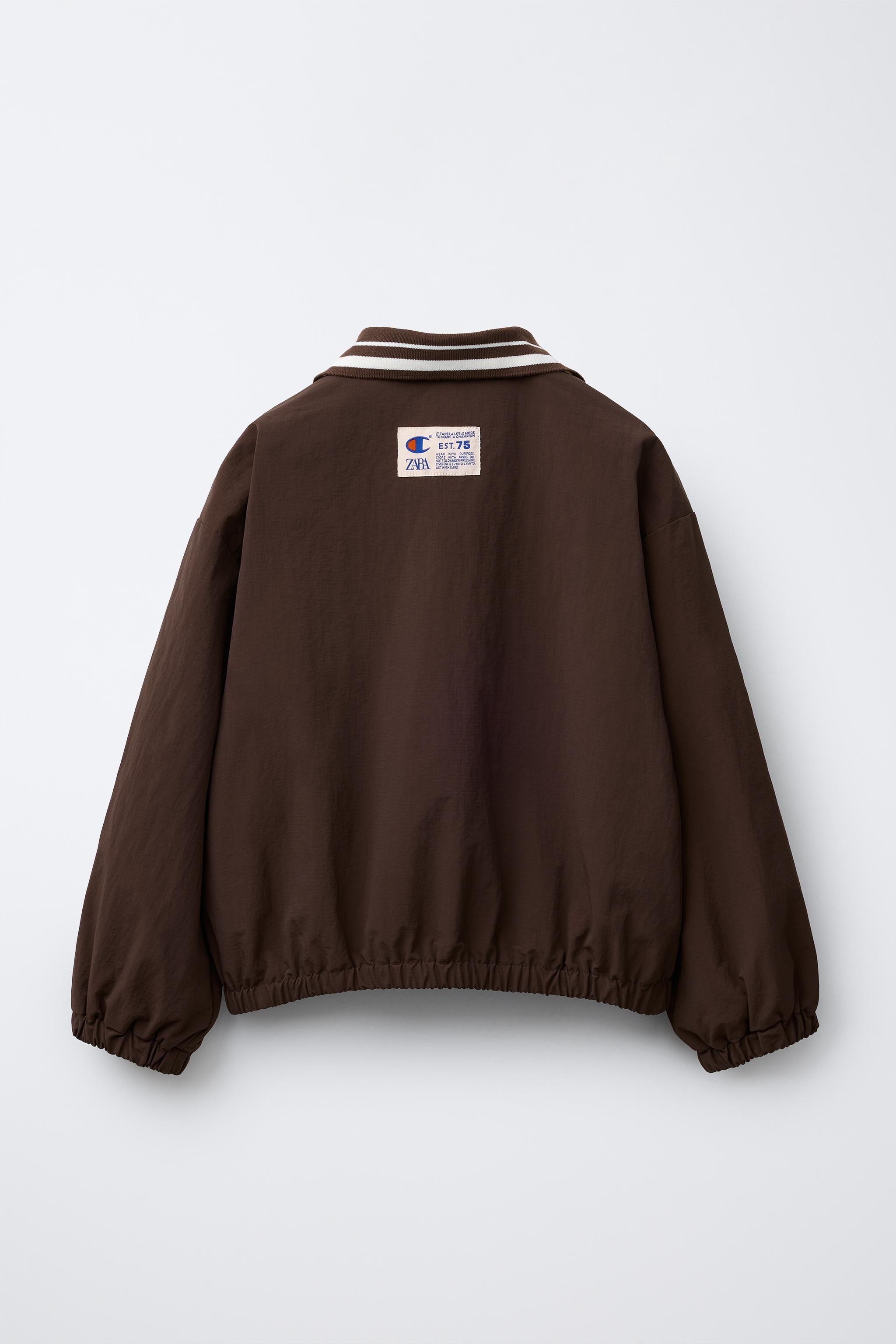 BLOUSON NYLON AVEC SAC CHAMPION ® X ZARA - Marron | ZARA Canada