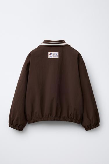 NYLON JACKET WITH CHAMPION ® X ZARA BAG - Brown by Zara - Image 1