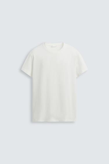 CAMISETA BÁSICA 90'S FIT - Branco da Zara