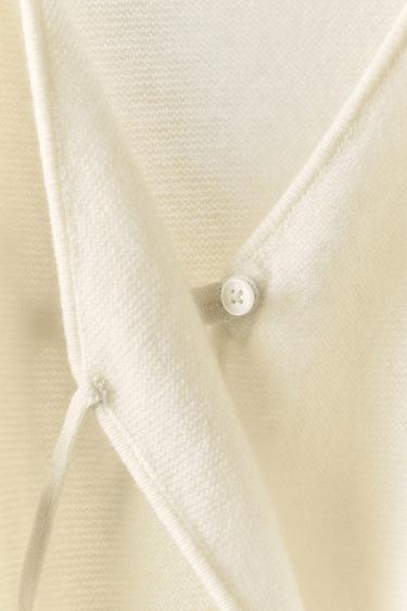 1-9 MONTHS/ LIMITED EDITION 100% CASHMERE CROSSOVER ROMPER - Ecru by Zara - Image 2