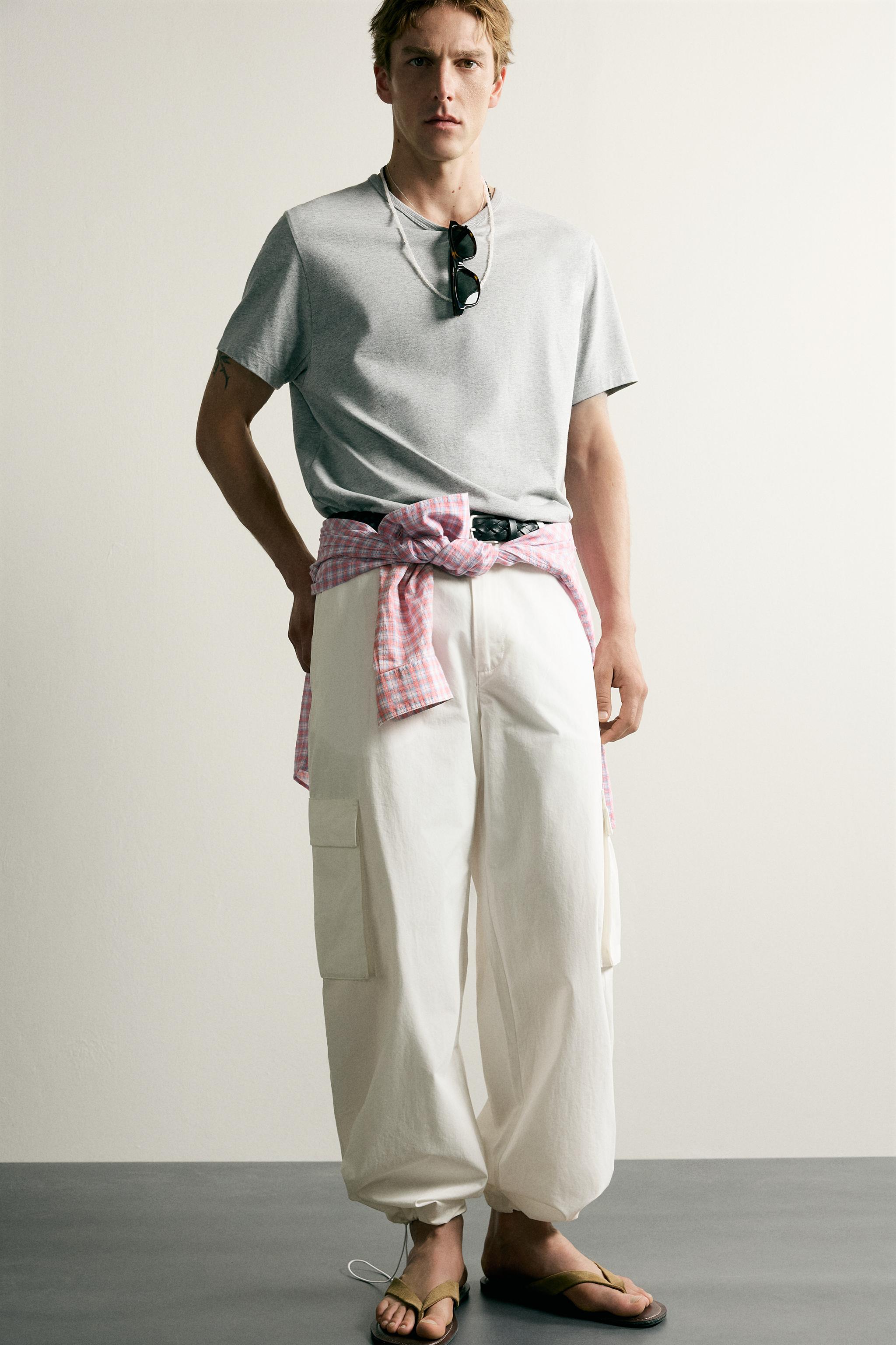 Zara RELAXED FIT KARGO PANTOLON görsel 6