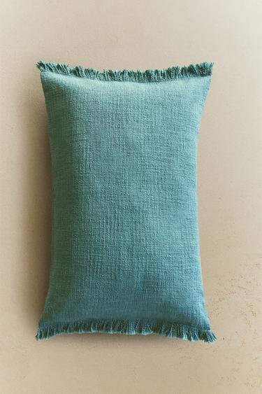 HOUSSE DE COUSSIN FRANGES - Bleu chiné de Zara - Image 5
