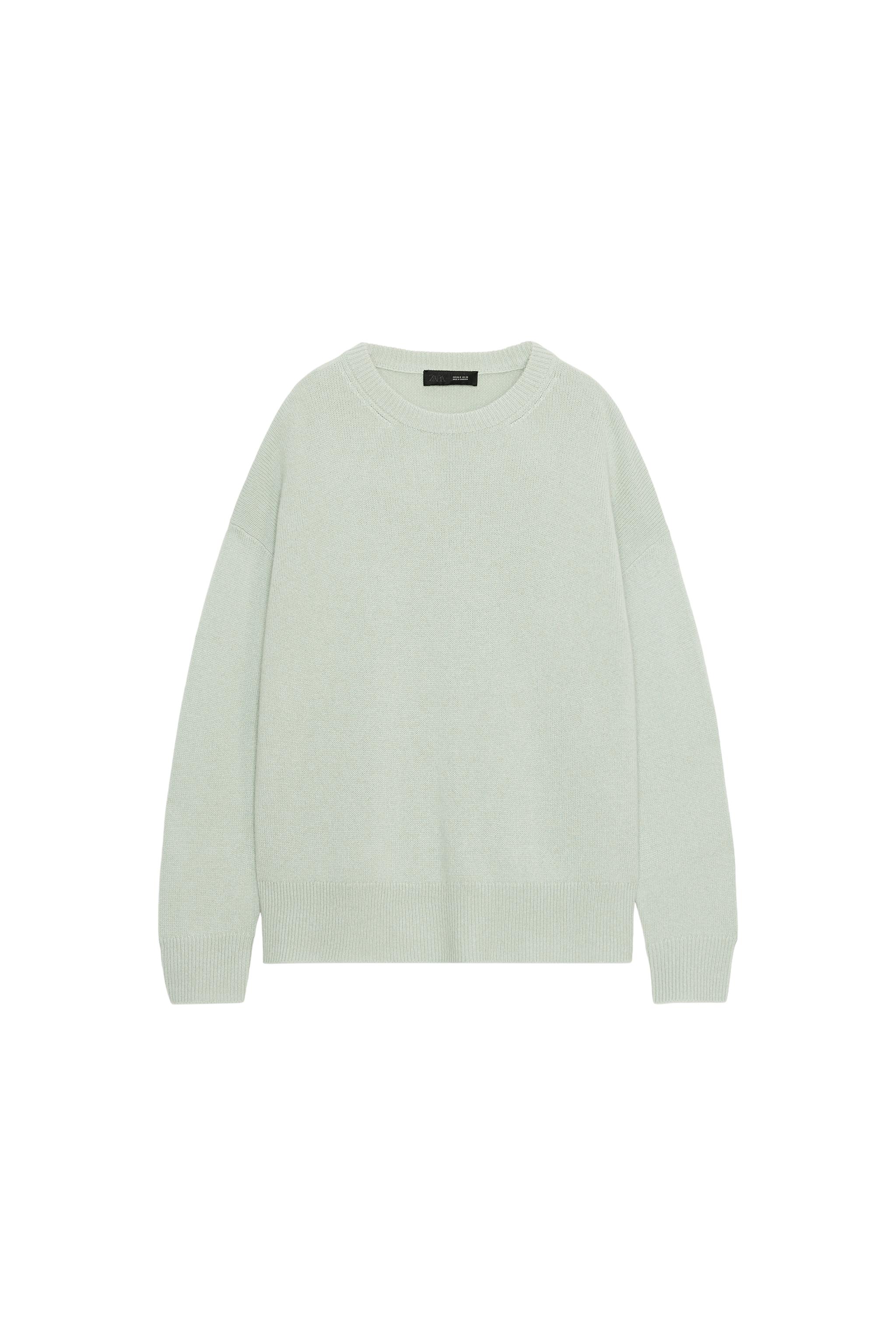 SUÉTER 100% CASHMERE OVERSIZE - Verde-água | ZARA Brasil