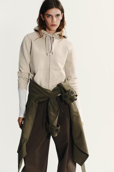 HOODIE - Tan marl by Zara - Image 1