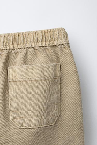 PANTALÓN SARGA BAGGY - Tostado de Zara