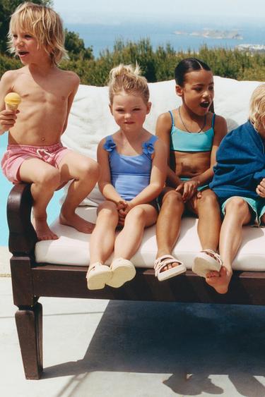6-14 ЛЕТ/БЛЕСТЯЩЕЕ БИКИНИ — ГОЛУБОЙ от Zara
