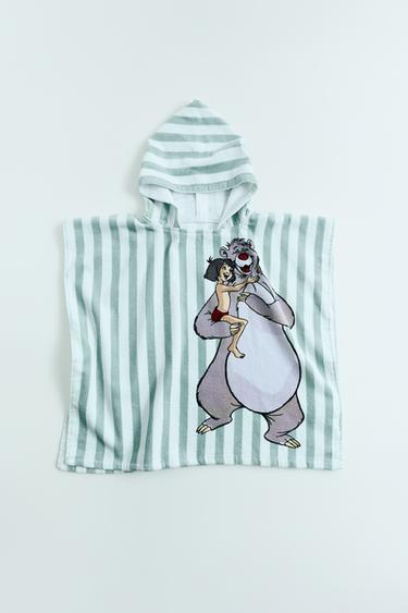 THE JUNGLE BOOK © DISNEY STRIPED TOWEL PONCHO - Light green by Zara