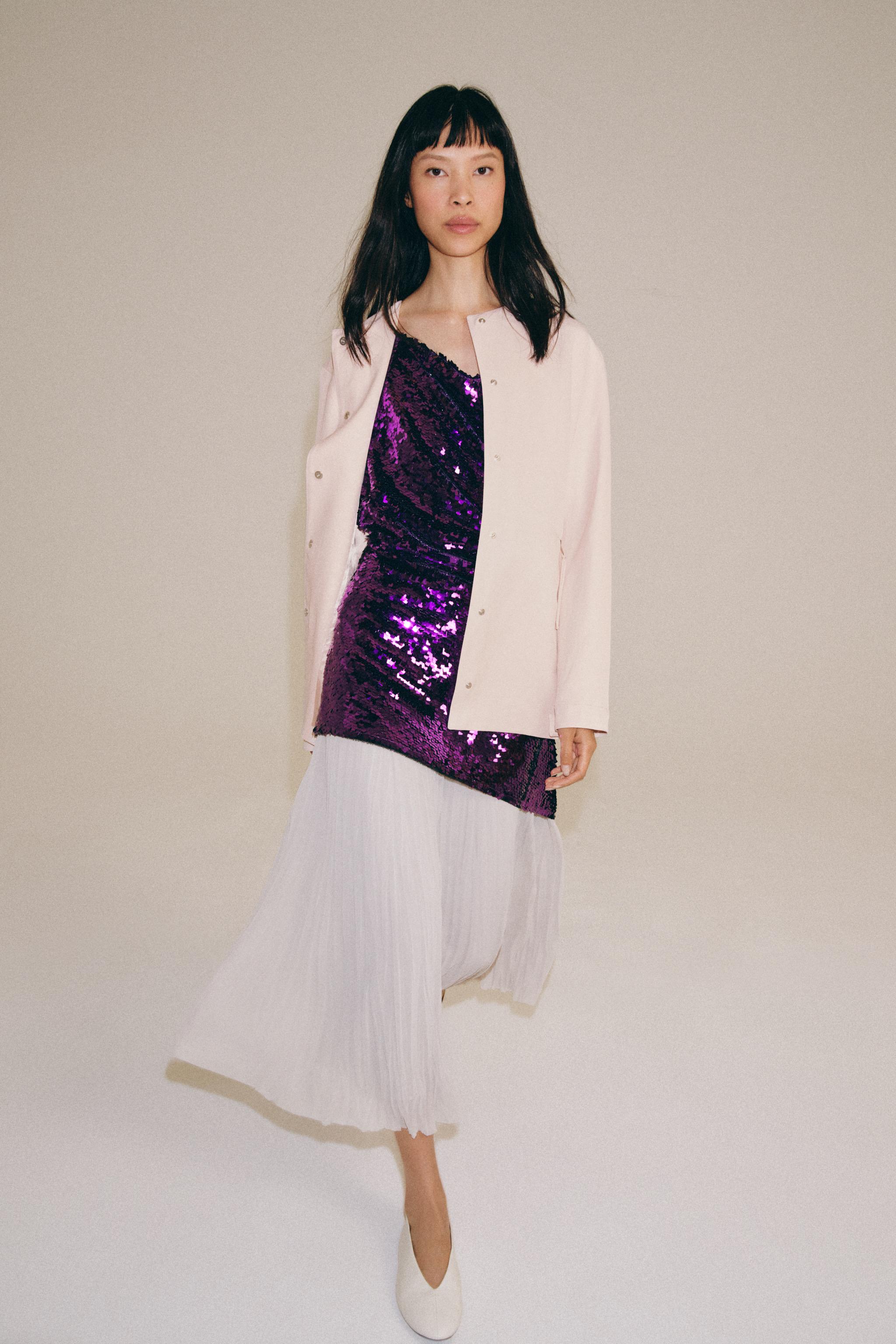 ZW COLLECTION PINK BOMBER JACKET — Pastel pink