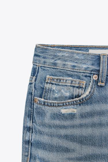 JEAN TRF DROIT DÉCHIRÉ TAILLE NORMALE - Bleu de Zara - Image 4
