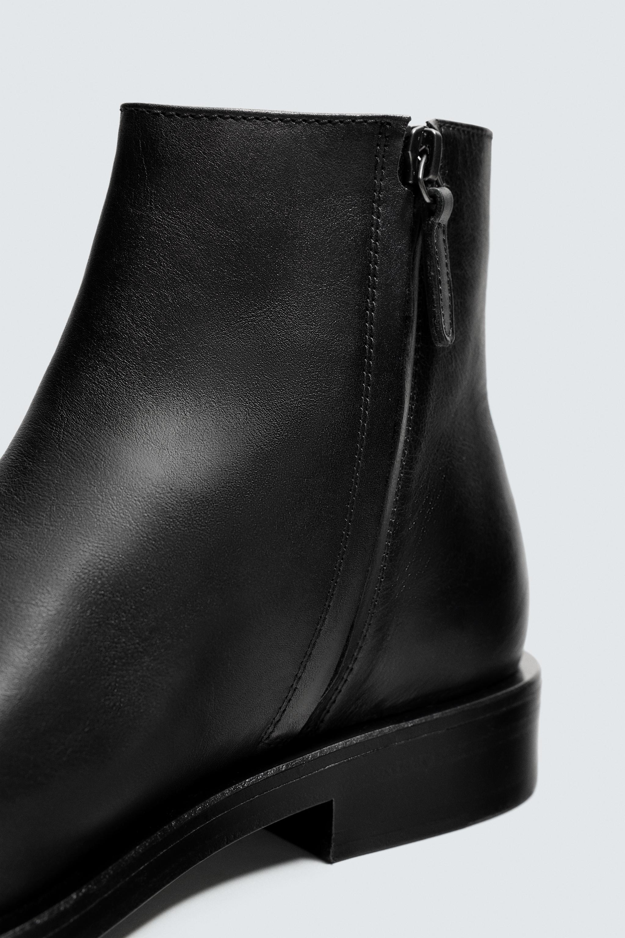 限定版レザーブーツ - ブラック | ZARA Japan / 日本