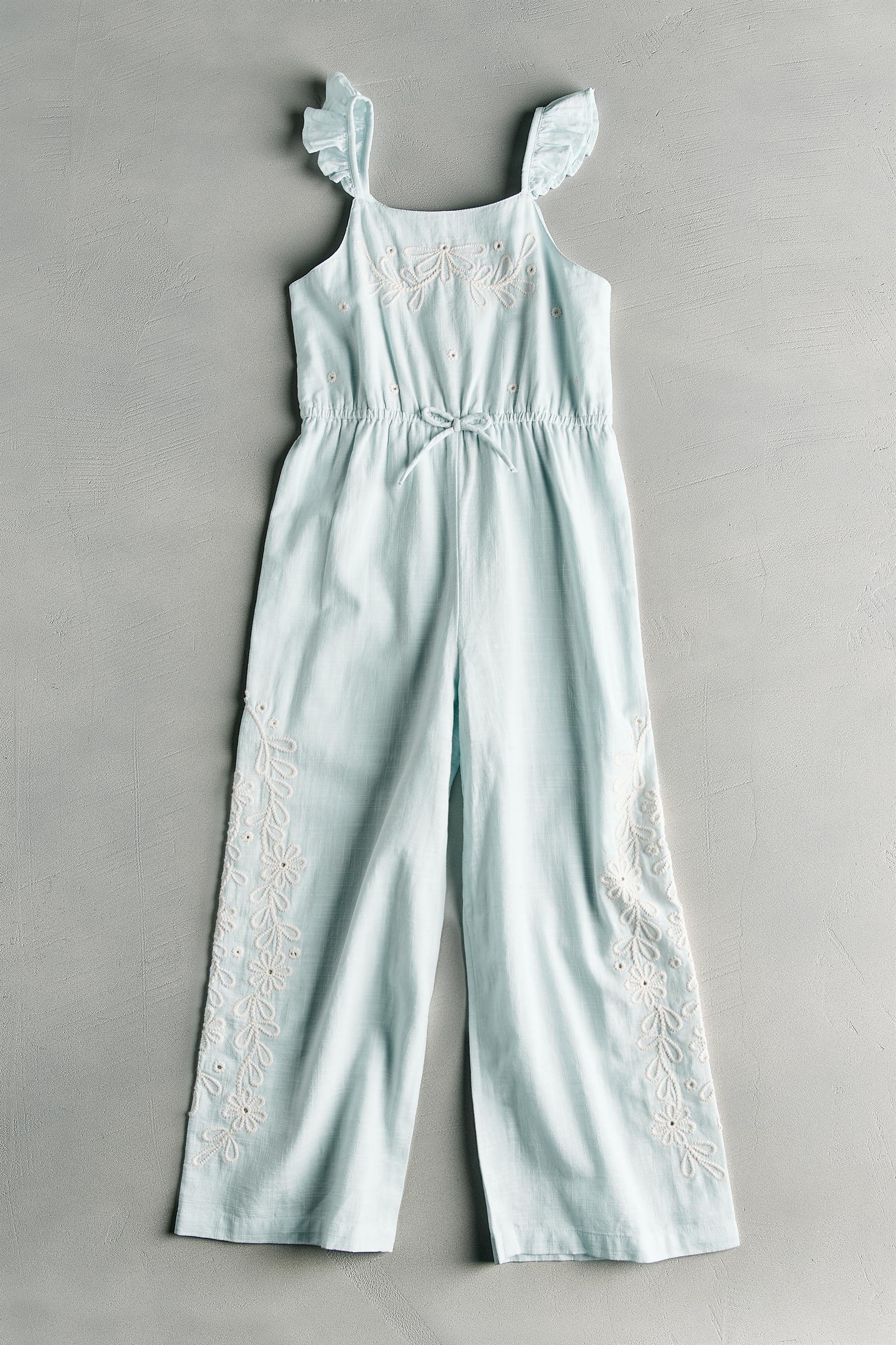 EMBROIDERED JUMPSUIT SEA NY Light blue ZARA United Kingdom