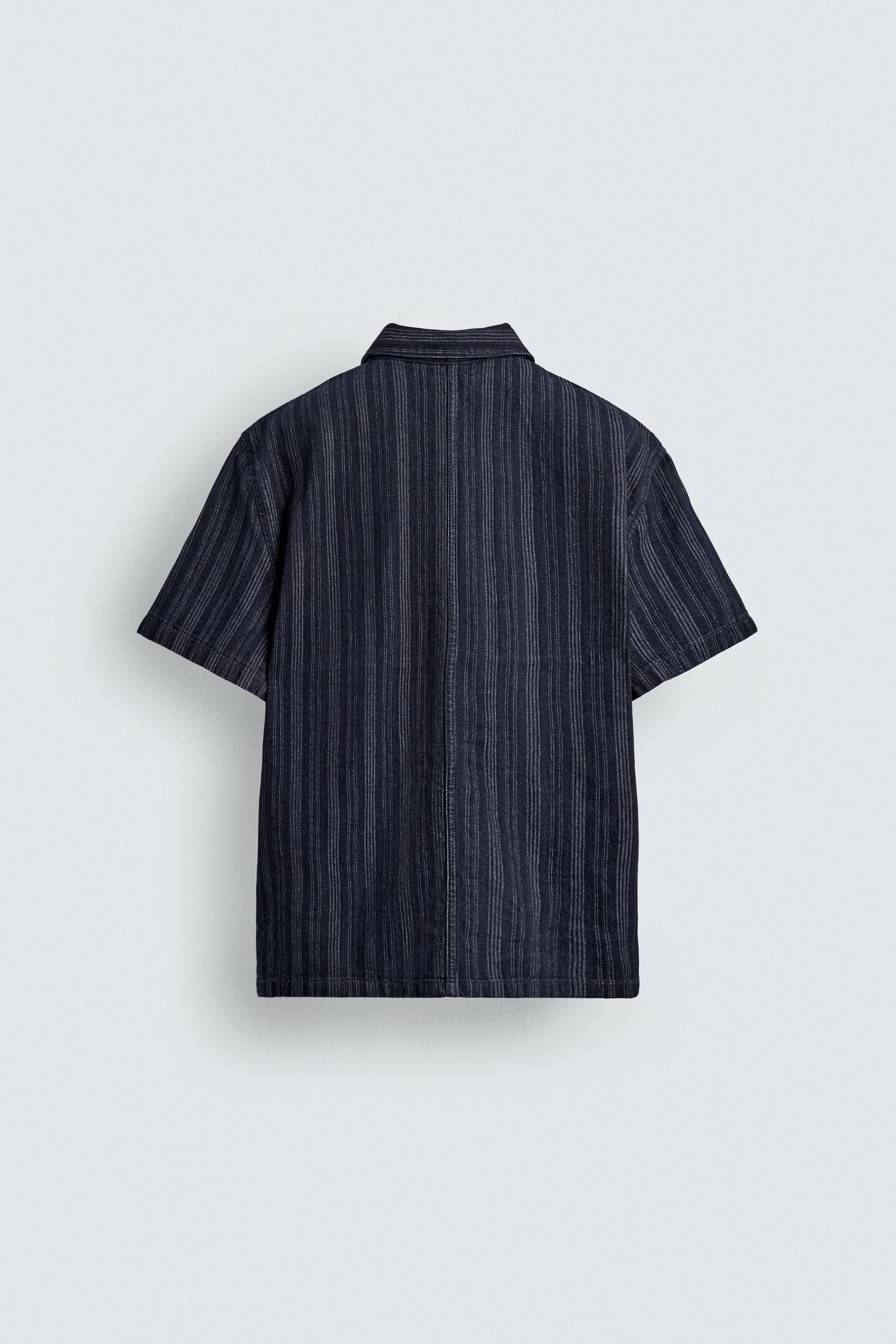 CHEMISE RELAXED FIT JACQUARD RAYURES