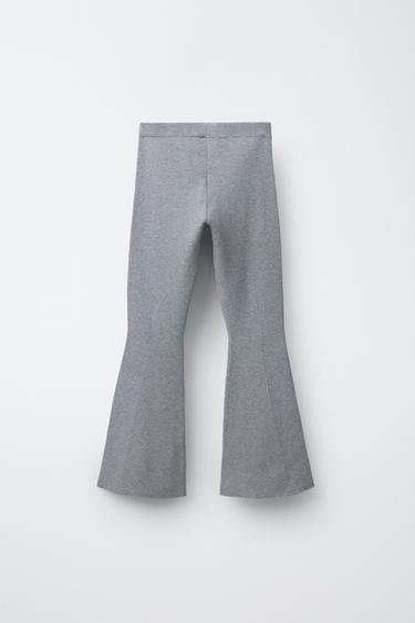 FLARE RIBBED LEGGINGS - Grey marl by Zara - Image 1