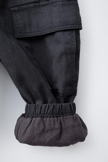 SOFT LOOSE-FITTING CARGO TROUSERS - Anthracite grey by Zara - Image 4