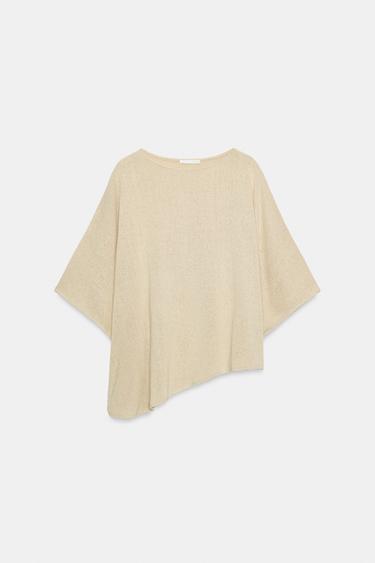 TOP RUSTIQUE À MANCHES COURTES - Beige clair de Zara