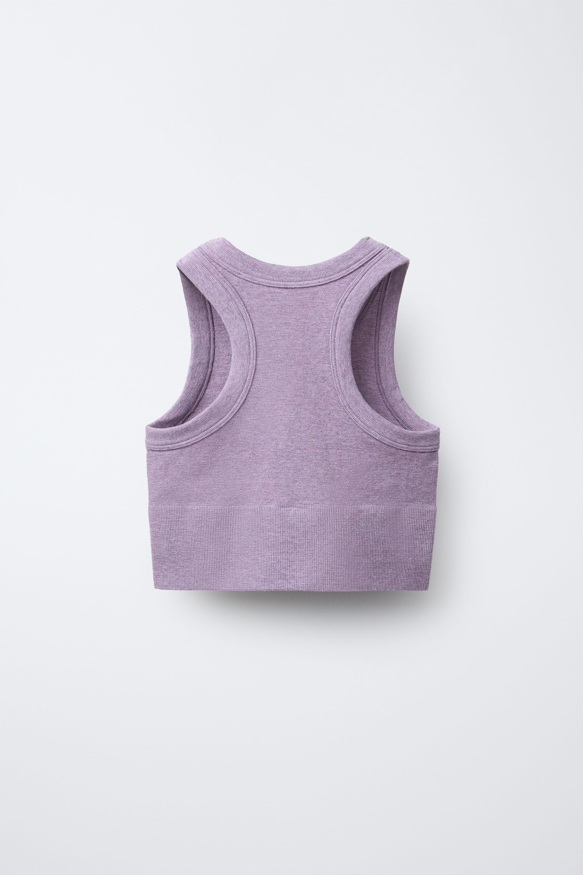 aka_tombo_358❀ TEXT SEAMLESS CROP TOP - Sand / Marl | ZARA United States