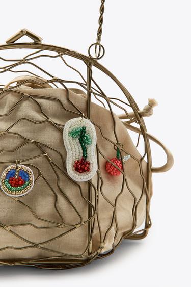 METAL MULTI-CHARM BAG - Bronze by Zara - Image 5