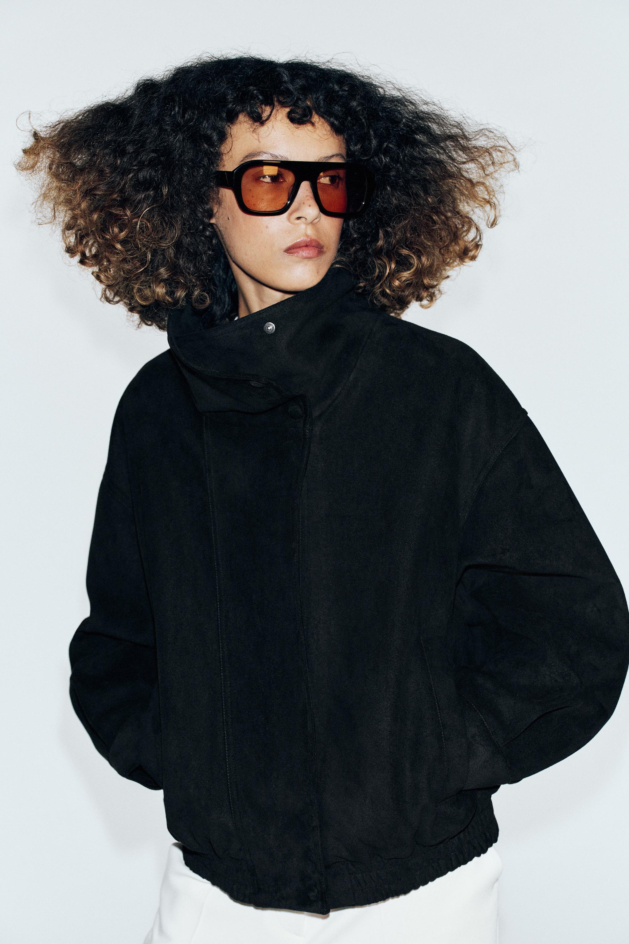BLOUSON BOMBER EFFET DAIM