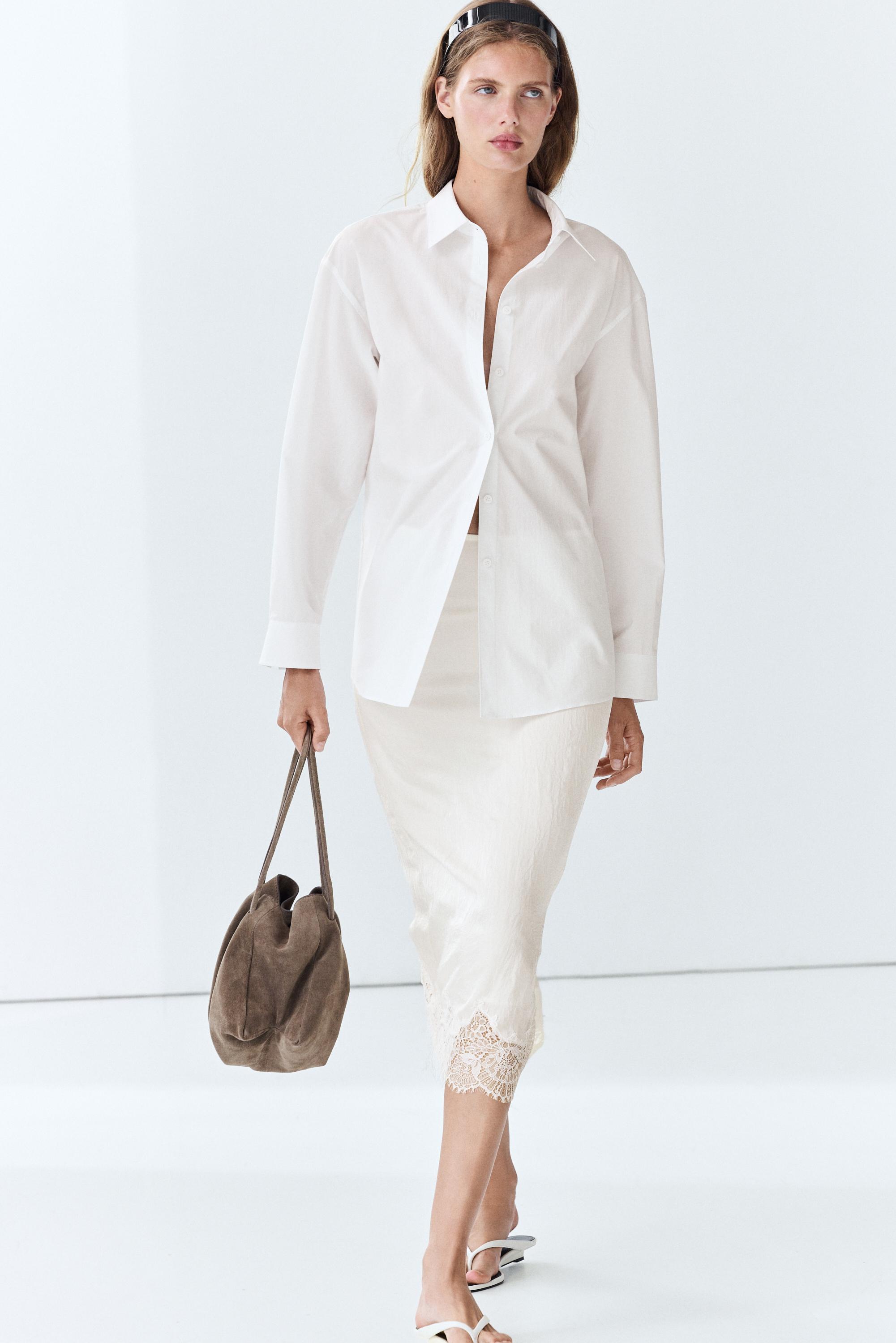 Chemise en popeline 100 % coton