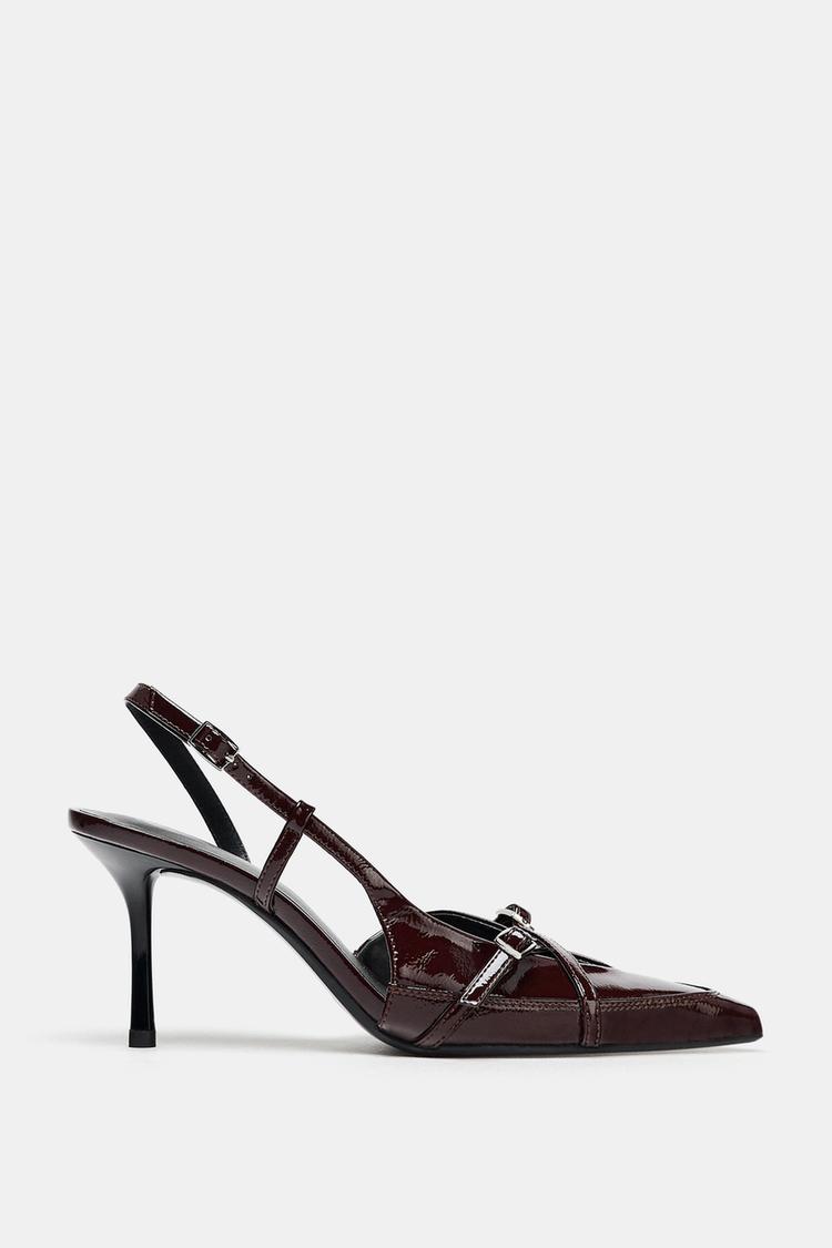 History Heels Were Made For Men CRACKLED HIGH-HEEL SHOES Burgundy