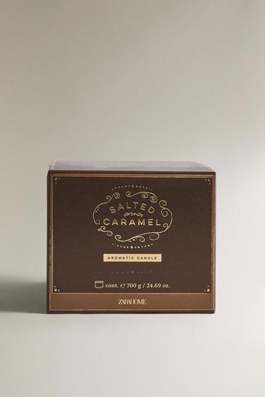 (700 G) VELA AROMÁTICA SALTED CARAMEL - Crema de Zara