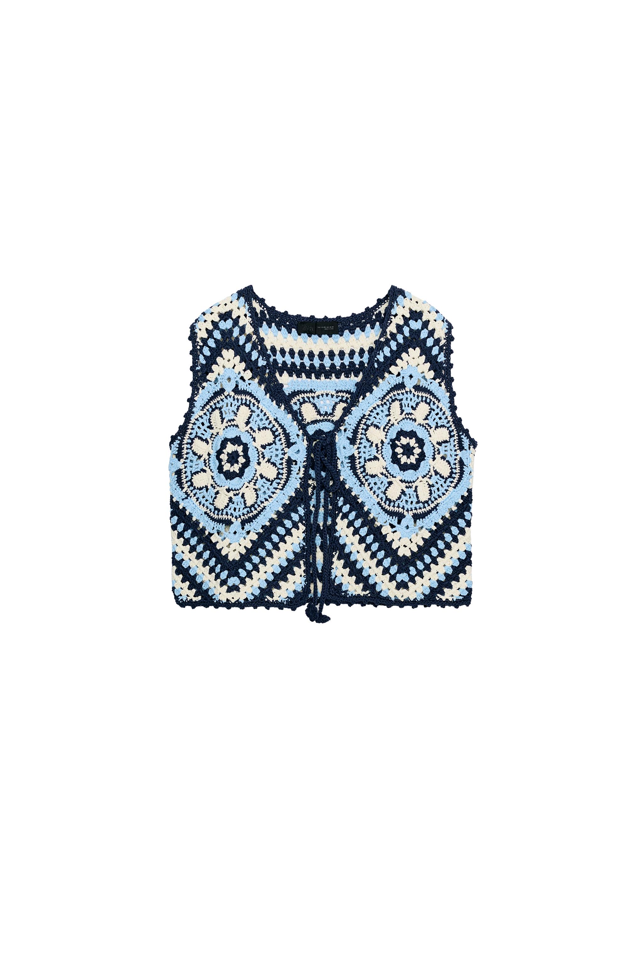 クロシェ編みニットベスト - マルチカラ― | ZARA Japan / 日本