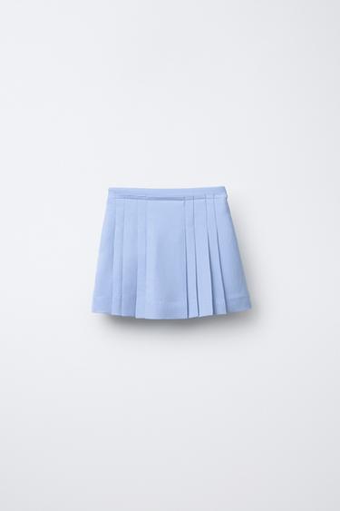 FLOWING PLEAT SKIRT - Blue by Zara - Image 1