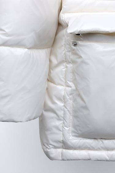 WATER-REPELLENT FEATHER DOWN PUFFER JACKET - Ecru by Zara - Image 5