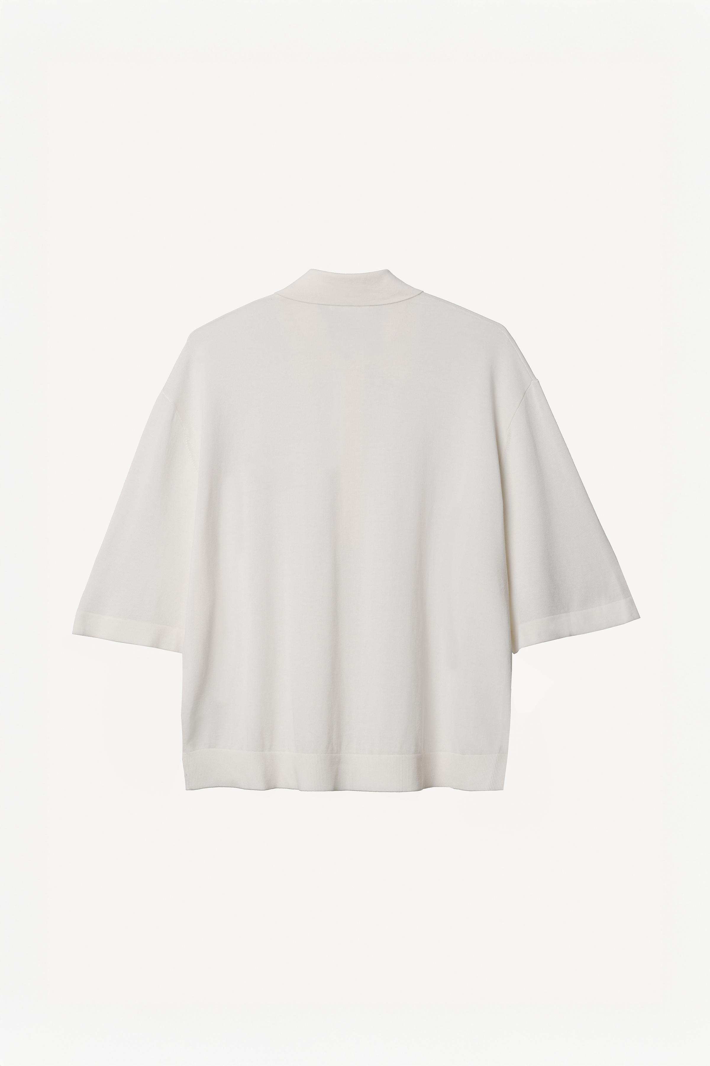 WILLY CHAVARRIA X ZARA LYOCELL BLEND KNIT POLO SHIRT - Ecru | ZARA