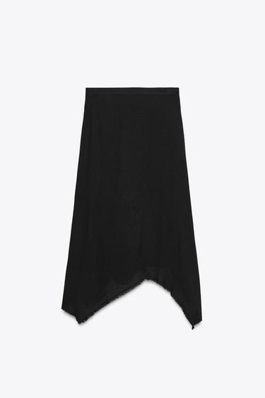 JUPE MI-LONGUE ASYMÉTRIQUE ZW COLLECTION - Noir de Zara - Image 6