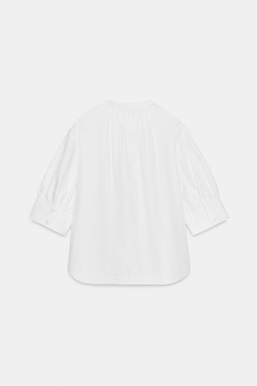 CHEMISE À MANCHES BOUFFANTES ZW COLLECTION - Blanc de Zara - Image 6