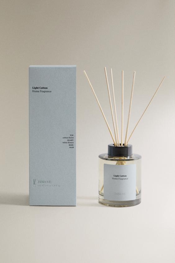 (200 ML) DIFUSOR DE AMBIENTE COM VARETAS LIGHT COTTON - branco da Zara - Imagem 0