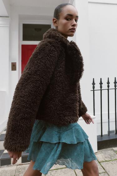 VESTE EFFET MOUTON - Marron de Zara - Image 1